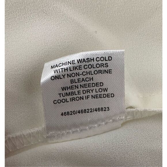 41 Hawthorn Women's White Flutter Short Sleeves Pullover Blouse Top‎ Size S - Picture 6 of 6